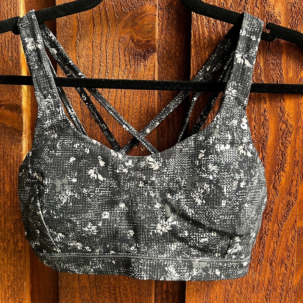 Lululemon Athletica Black and White Sports Bra- Light support